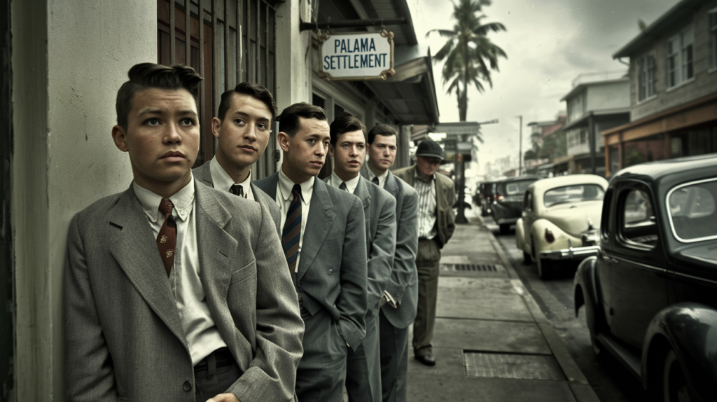 a gritty medium shot of a 1940s honolulu tCwsHl9tQFOmmlUgJoLiHA Ij4RRBrSRe K2l5MNhnXjg