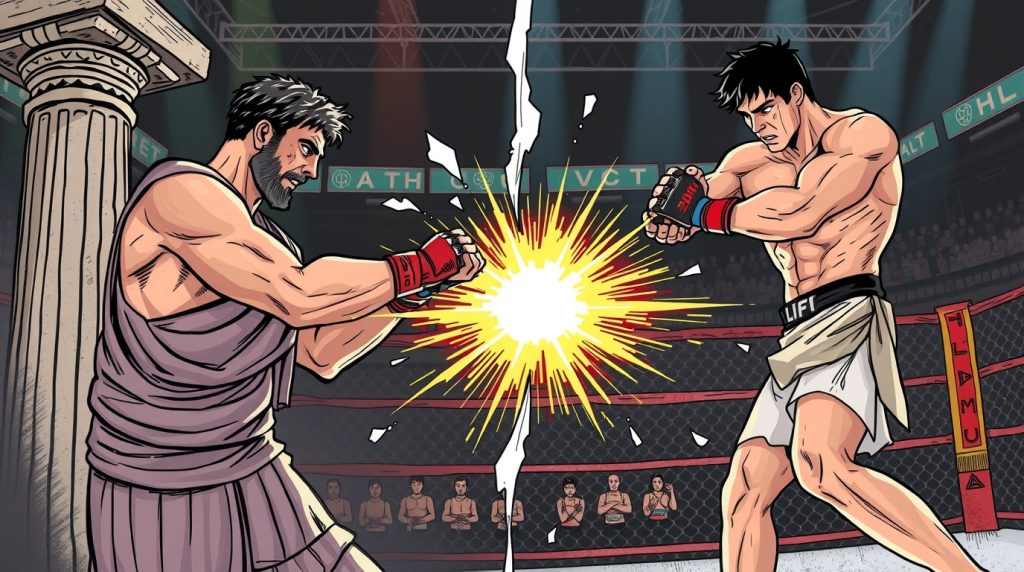 Flux Schnell A creative splitscene illustration on the left an 0