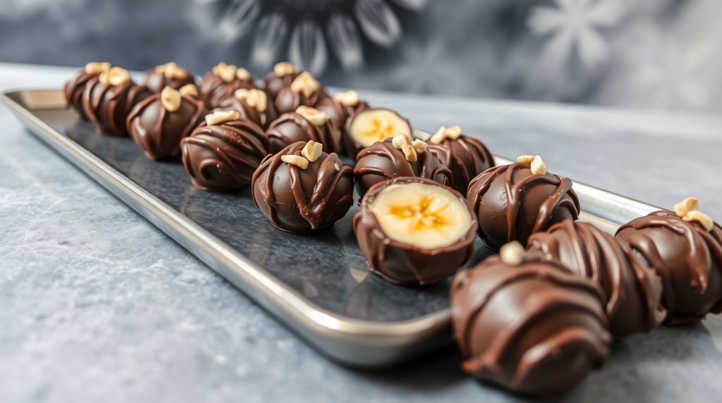 Flux Schnell Macro photo of chocolatecovered frozen banana ene 1