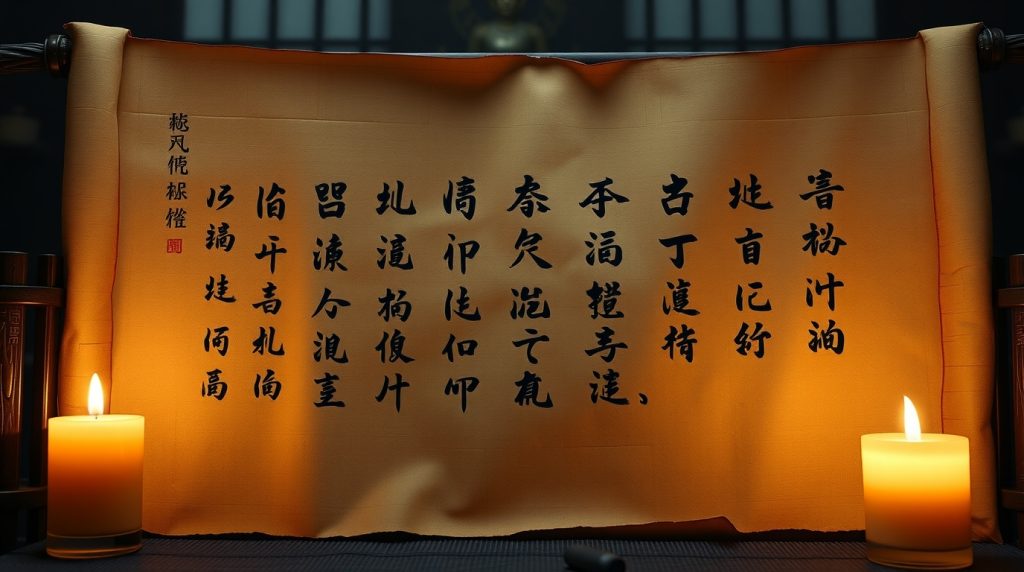 Flux Schnell Scroll of ancient samurai quotesPrompt Ancient pa 1