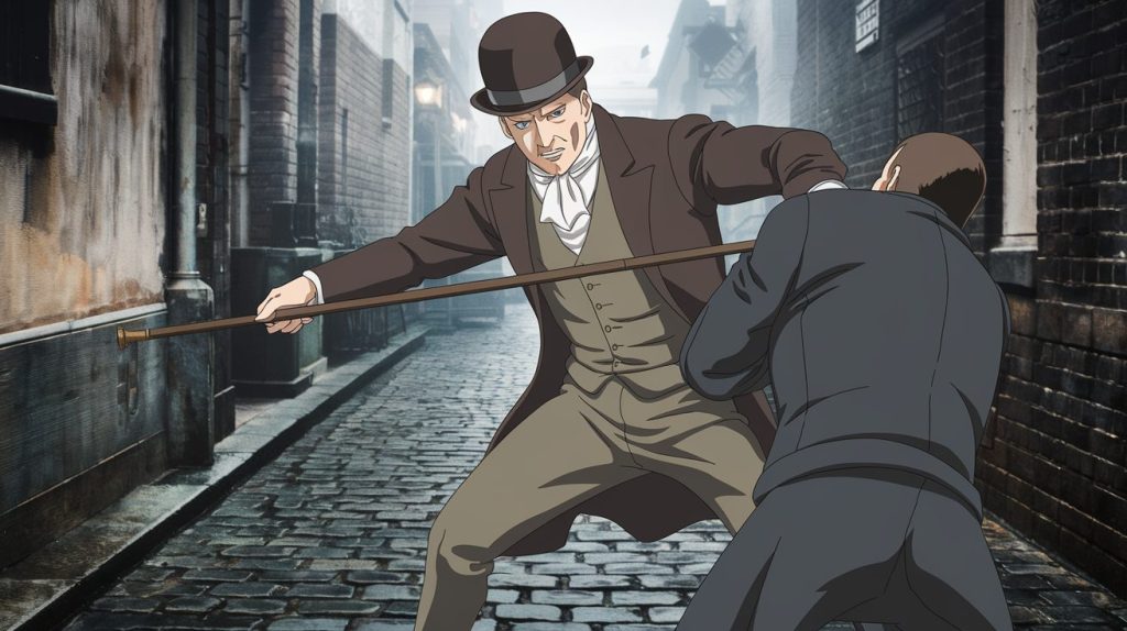 an anime style cinematic medium shot of KNzGyw7RRKOWAhSsTjU6Qg 5I3UqVmERTy6nHiNkx hdQ