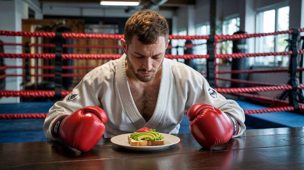 martial artist eating avocado toast post OPFxvpAYTti H4p szTdoQ j WjN8mZQduaeX094rxddg