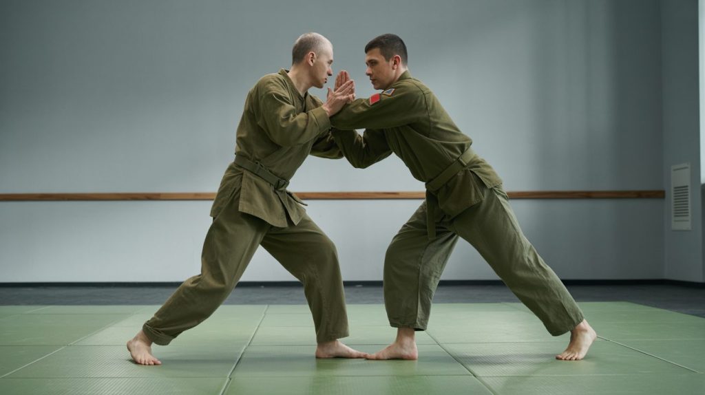 two practitioners indoors on a mat doing jvDMjtEZT36xdq4 SBOMuA UDdrrq6DT qfAeUbFioRsg