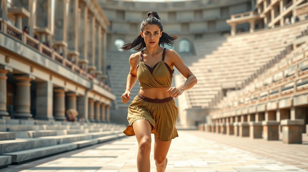 Flux Schnell Spartan woman with a athletic yet feminine physiq 0